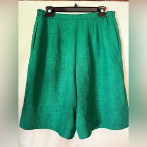 Vintage High Rise Linen Blend Shorts M
